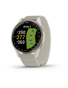 Reloj Garmin Approach S50, 43mm, Nylon Ivory Cream Gold